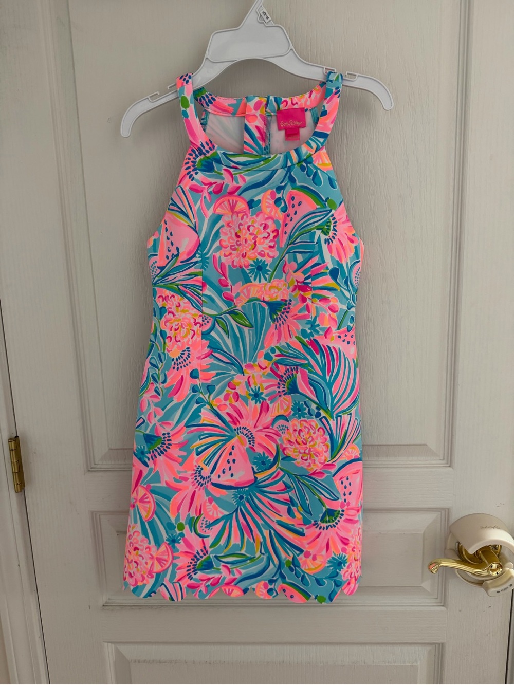 Lilly Pulitzer Girls Floral Shift Dress in Pink, Blue, Green